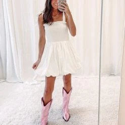 Indie Collection White Bubble Dress Dresses + Rompers