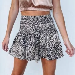 Indie Collection Cheetah Smocked Shorts