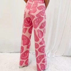 Indie Collection New Arrivals Pink Smile Pants