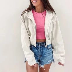 Indie Collection Cord Zip Up Jacket New Arrivals