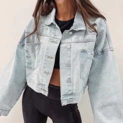 Indie Mae Rhinestone Denim Jacket