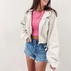 Indie Collection Cord Zip Up Jacket New Arrivals