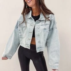 Indie Mae Rhinestone Denim Jacket
