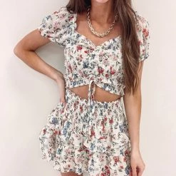 Indie Collection New Arrivals Leigh Smocked Top