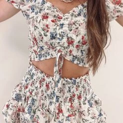 Indie Collection New Arrivals Leigh Smocked Top