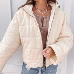Indie Collection New Arrivals Buttercream Quilted Jacket