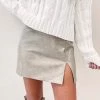 Indie Collection New Arrivals Croc Print Mini Skirt - Taupe