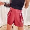 Indie Collection Jennifer Leather Shorts USA Collection