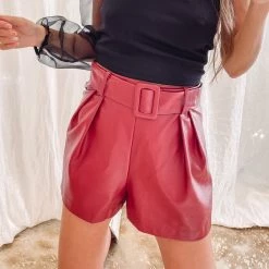 Indie Collection Jennifer Leather Shorts USA Collection