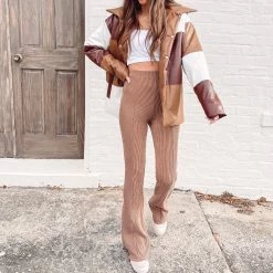 Indie Collection New Arrivals Knit Ribbed Flare Leggings