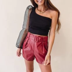 Indie Collection Jennifer Leather Shorts USA Collection
