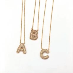 Indie Mae Jewelry Crystal Initial Necklace