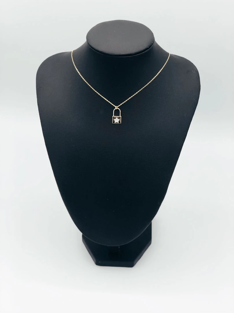 Indie Mae Sterling Silver Lock Necklace Jewelry 1 Indie Mae Sterling Silver Lock Necklace Jewelry