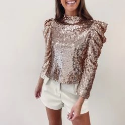 Indie Collection Gala Sequin Top