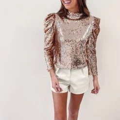 Indie Collection Gala Sequin Top