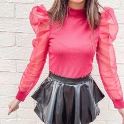 Indie Collection Hampton Puff Top - Red New Arrivals