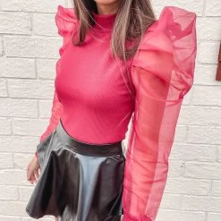 Indie Collection Hampton Puff Top - Red New Arrivals