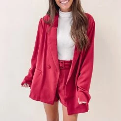 Indie Collection New Arrivals Bennett Red Blazer