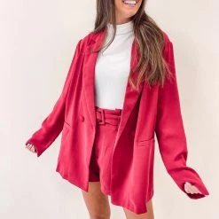 Indie Collection New Arrivals Bennett Red Blazer
