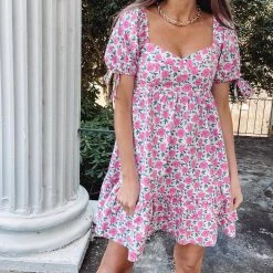 Indie Collection New Arrivals Jade Babydoll Dress - Pink