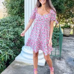 Indie Collection New Arrivals Jade Babydoll Dress - Pink