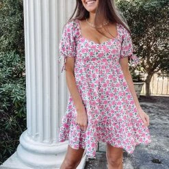 Indie Collection New Arrivals Jade Babydoll Dress - Pink