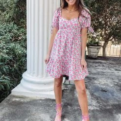 Indie Collection New Arrivals Jade Babydoll Dress - Pink