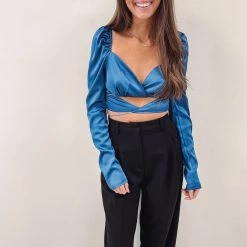 Indie Collection Midnight Silk Top