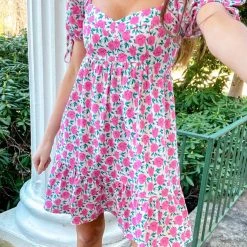 Indie Collection New Arrivals Jade Babydoll Dress - Pink