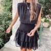 Indie Collection New Arrivals Rory Smocked Dress - Black