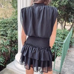 Indie Collection New Arrivals Rory Smocked Dress - Black