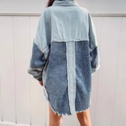 Indie Collection Denim Patch Shacket