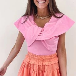 Indie Collection New Arrivals Kathy Pink Top