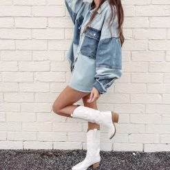 Indie Collection Denim Patch Shacket