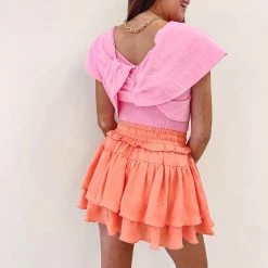 Indie Collection Maren Skort - Orange New Arrivals