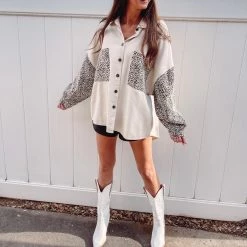 Indie Collection New Arrivals Jackson Shacket - Cream