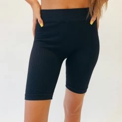 Indie Mae Ribbed Biker Shorts