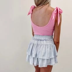 Indie Collection New Arrivals Maren Skort - Metallic Silver