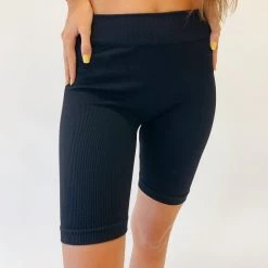 Indie Mae Ribbed Biker Shorts