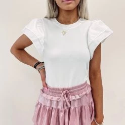 Indie Collection New Arrivals Maren Skort - Metallic Pink