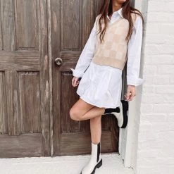 Indie Collection New Arrivals Checkered Sweater Vest