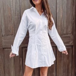 Indie Collection Pleated Shirt Dress