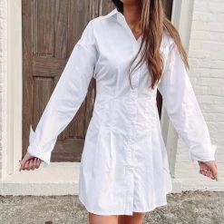 Indie Collection Pleated Shirt Dress
