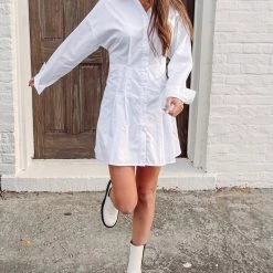Indie Collection Pleated Shirt Dress