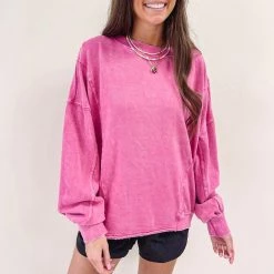 Indie Collection New Arrivals Riley Pink Pullover
