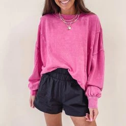 Indie Collection New Arrivals Riley Pink Pullover
