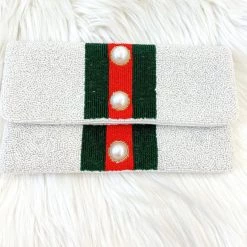 Indie Collection Pearl Beaded Crossbody + Clutch New Arrivals