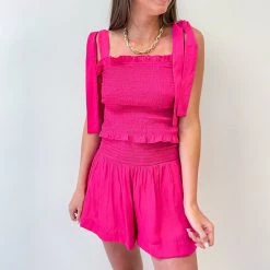 Indie Mae Adair Smocked Shorts (Multiple Colors) USA Collection