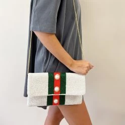 Indie Collection Pearl Beaded Crossbody + Clutch New Arrivals