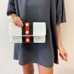 Indie Collection Pearl Beaded Crossbody + Clutch New Arrivals